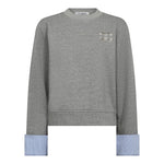 DaniellaCC Cuff Sweat - Grey Melange - Co'couture