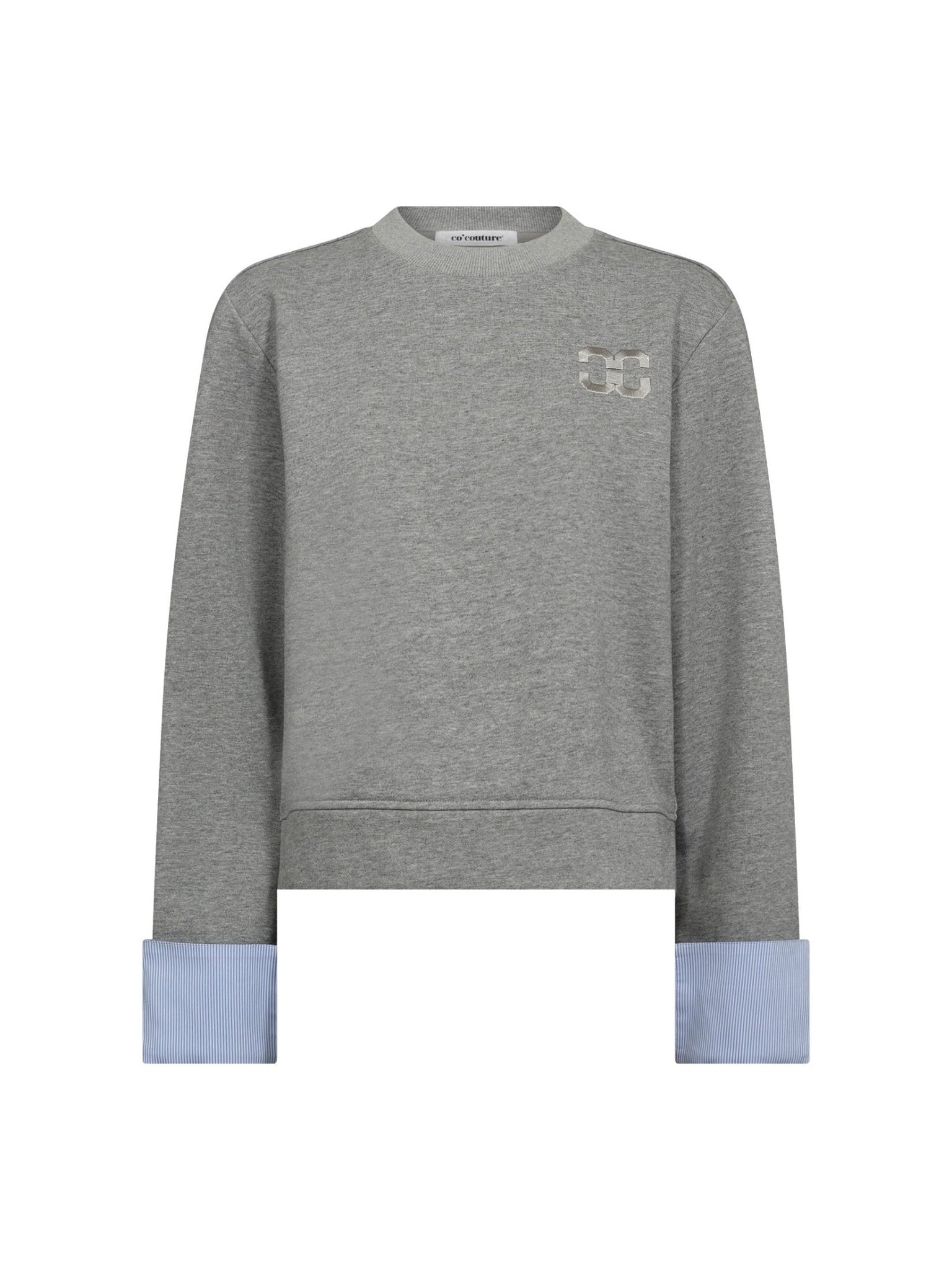 DaniellaCC Cuff Sweat - Grey Melange - Co'couture