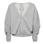 DengiCC Open Back Sweat - Grey Melange - Co'couture