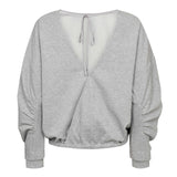 DengiCC Open Back Sweat - Grey Melange - Co'couture