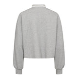 DengiCC Polo Crop Sweat - Grey Melange - Co'couture
