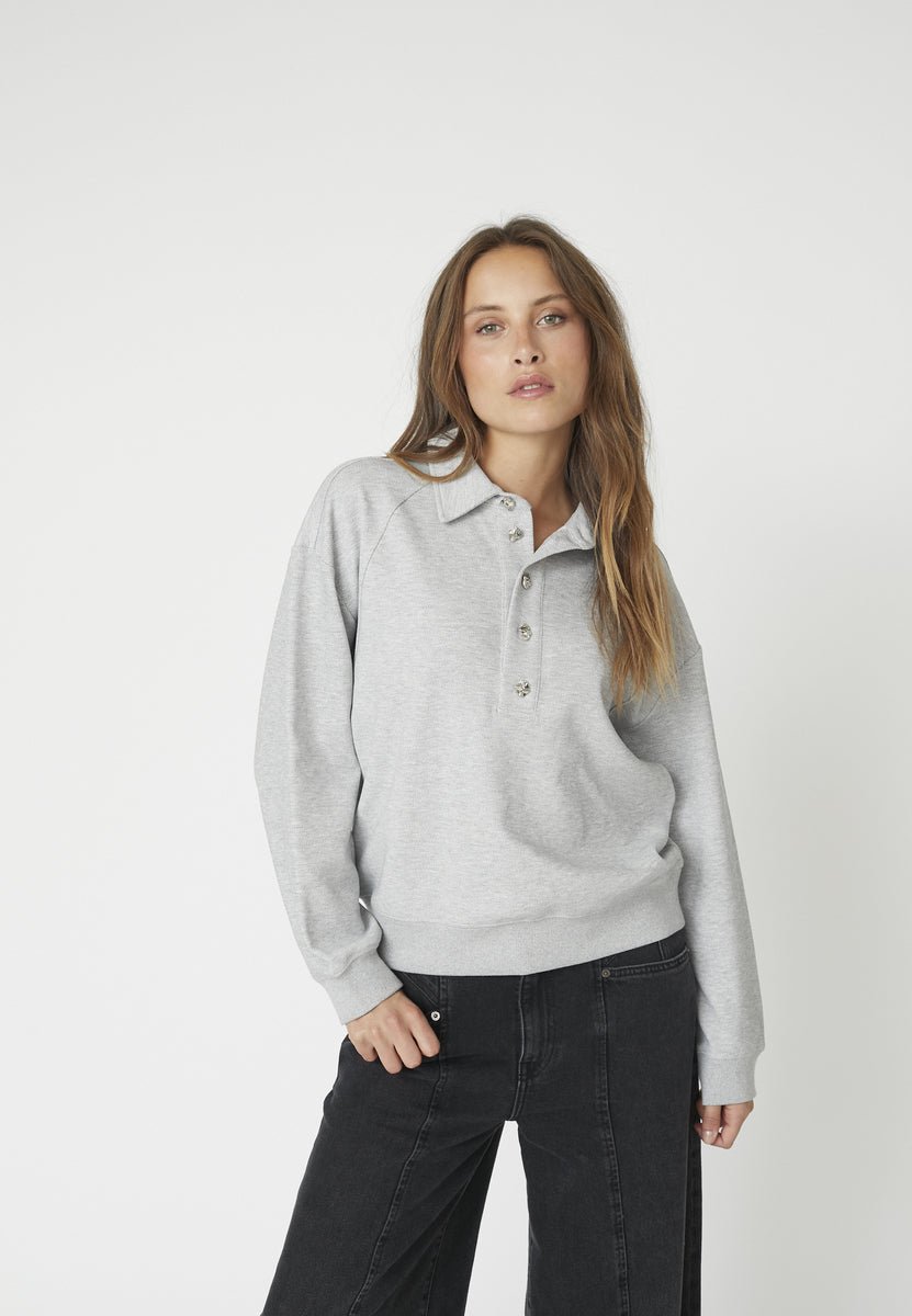 DengiCC Polo Sweat - Pale Grey - Co'couture