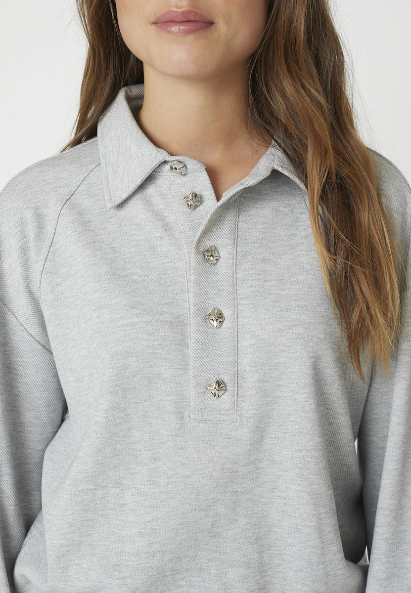 DengiCC Polo Sweat - Pale Grey - Co'couture