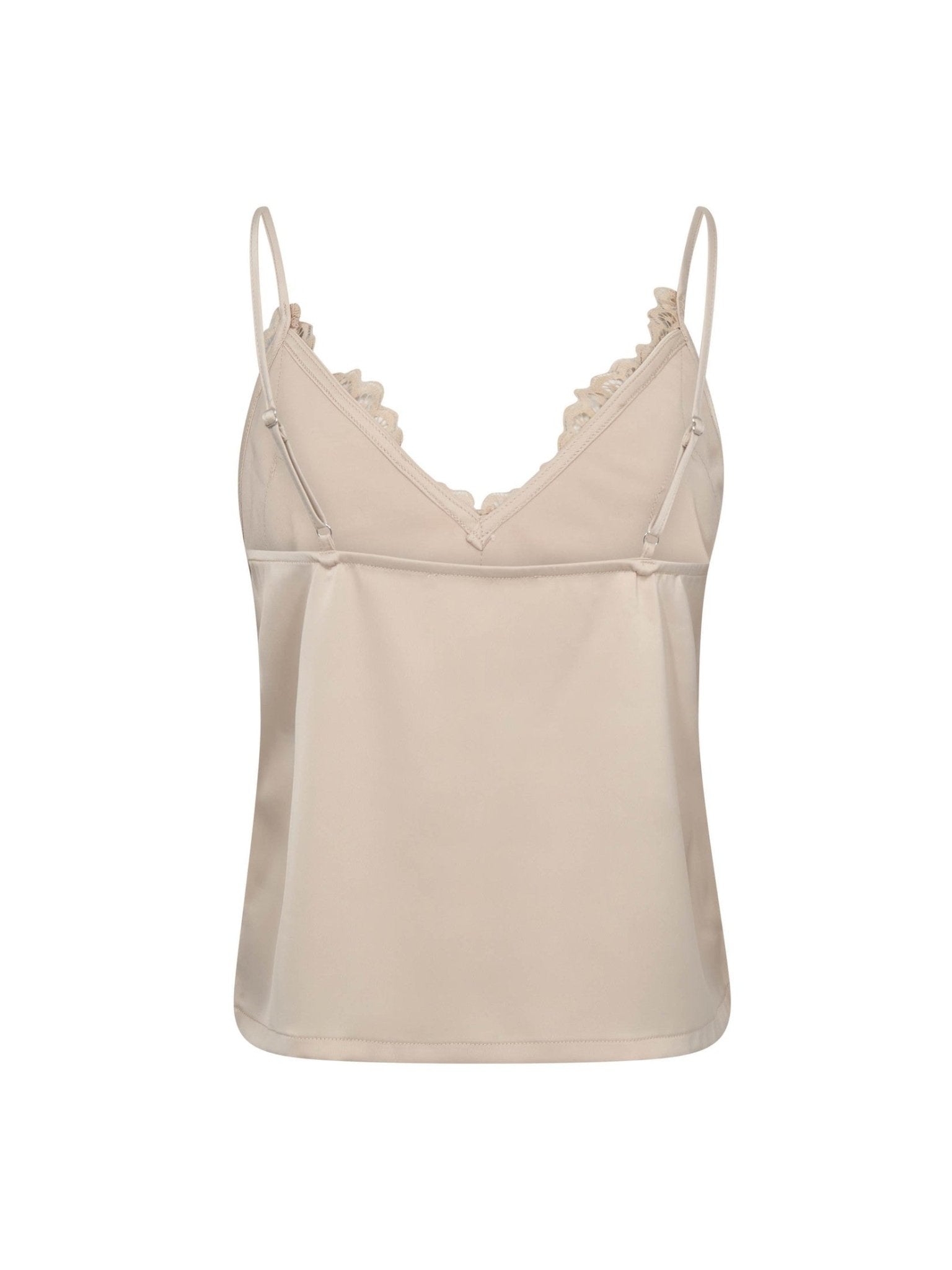 DeniseCC Lace Mix Singlet - Bone - Co'couture