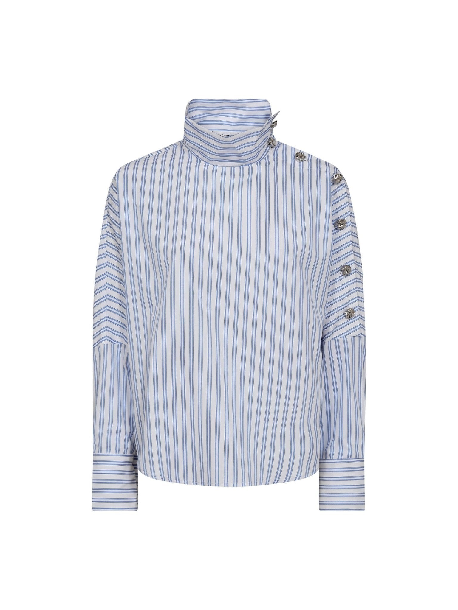 DevinCC AsymCC Button Blouse - Blue - Co'couture