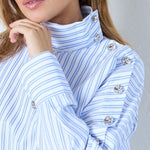 DevinCC AsymCC Button Blouse - Blue - Co'couture