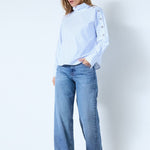 DevinCC AsymCC Button Blouse - Blue - Co'couture