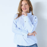DevinCC AsymCC Button Blouse - Blue - Co'couture