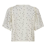 DiemCC Dot SS V - Shirt - OffWhite - Black - Co'couture