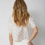 DiemCC Dot SS V - Shirt - OffWhite - Black - Co'couture