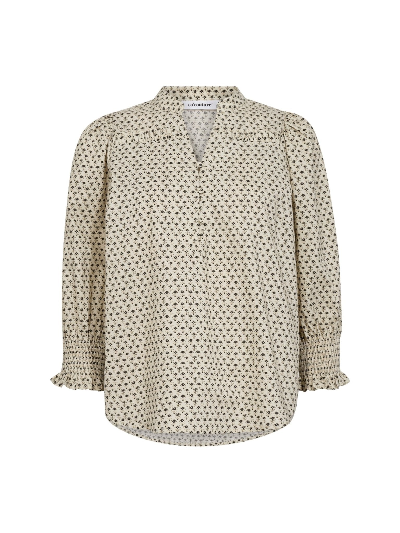 ElsyCC Frill SS Blouse - Bone - Co'couture