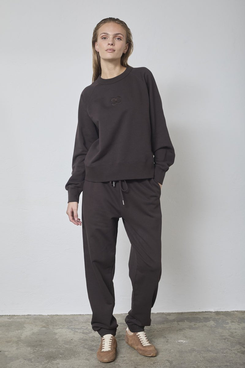 ErisCC Emb Sweat - Dark Brown - Co'couture