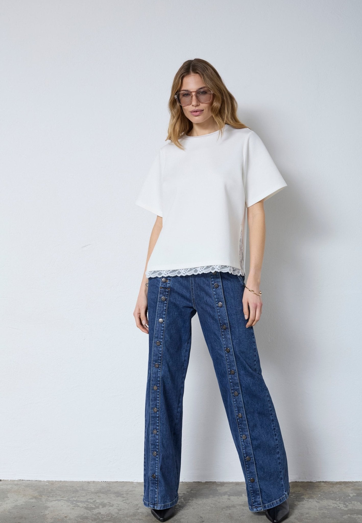 EviCC Lace Tee - White - Co'couture