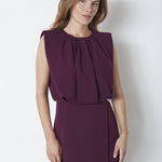 FalconCC Pleat Mini Dress - Plum - Co'couture