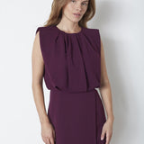 FalconCC Pleat Mini Dress - Plum - Co'couture