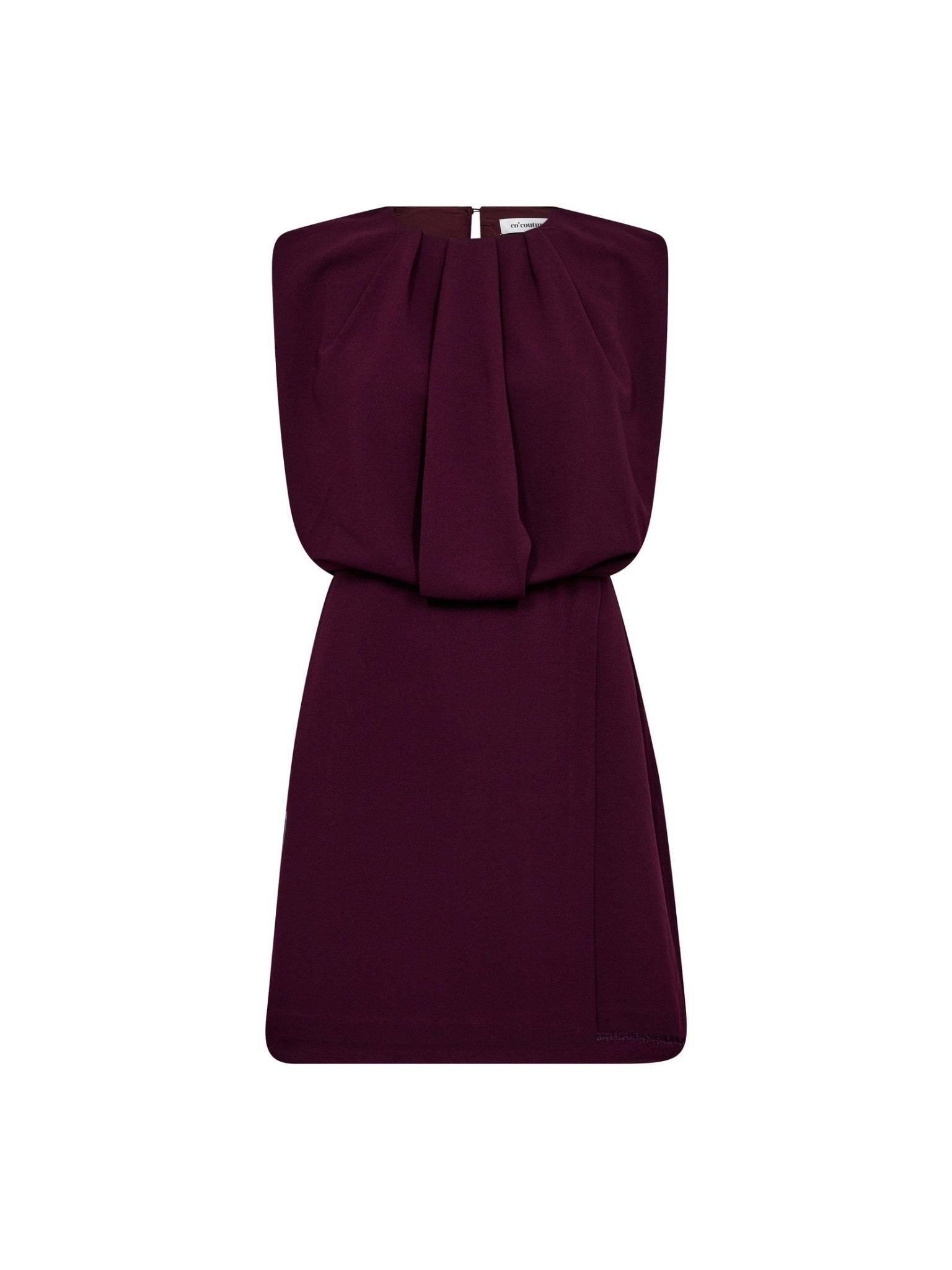 FalconCC Pleat Mini Dress - Plum - Co'couture