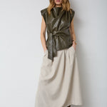 GittCC Pleat Top - Army - Co'couture