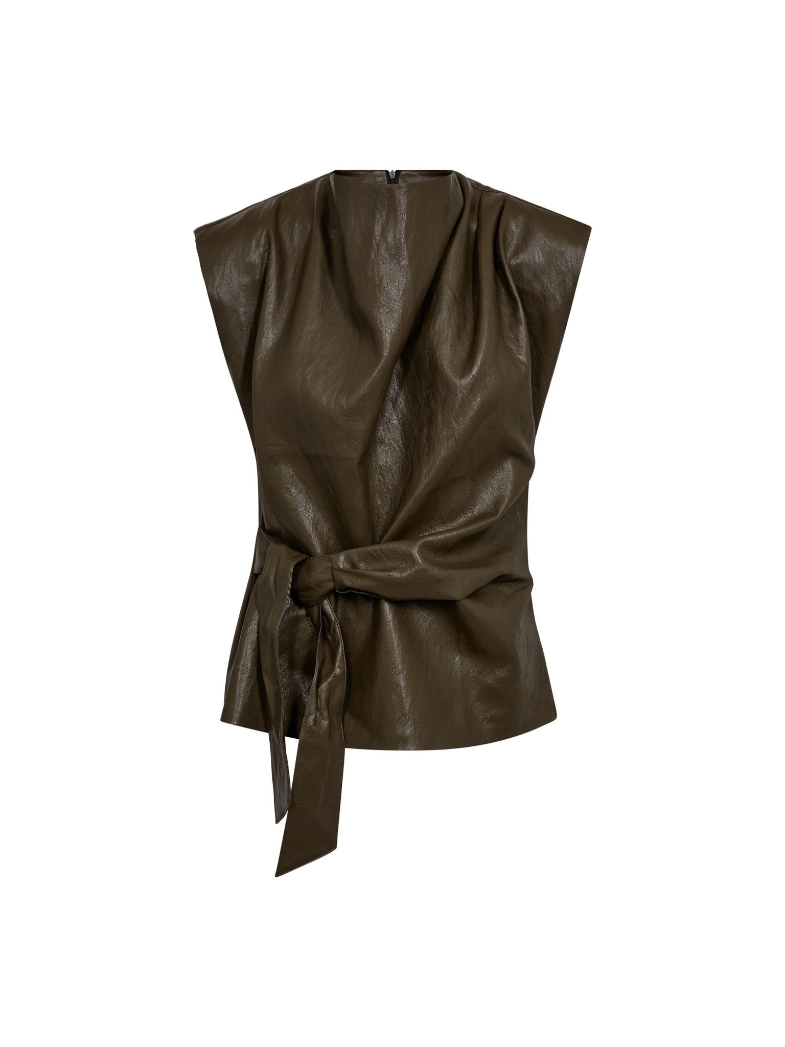 GittCC Pleat Top - Army - Co'couture