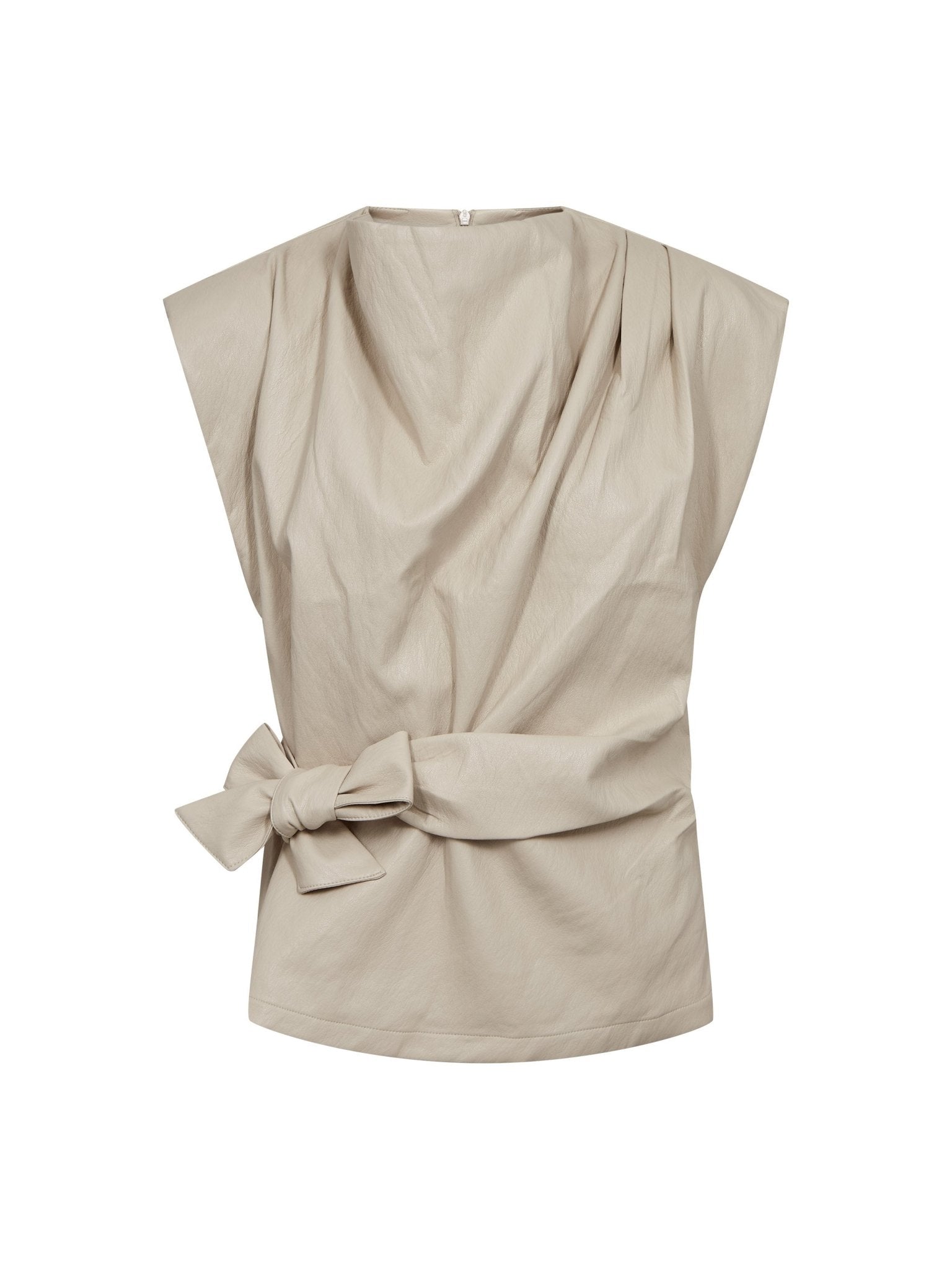 GittCC Pleat Top - Bone - Co'couture