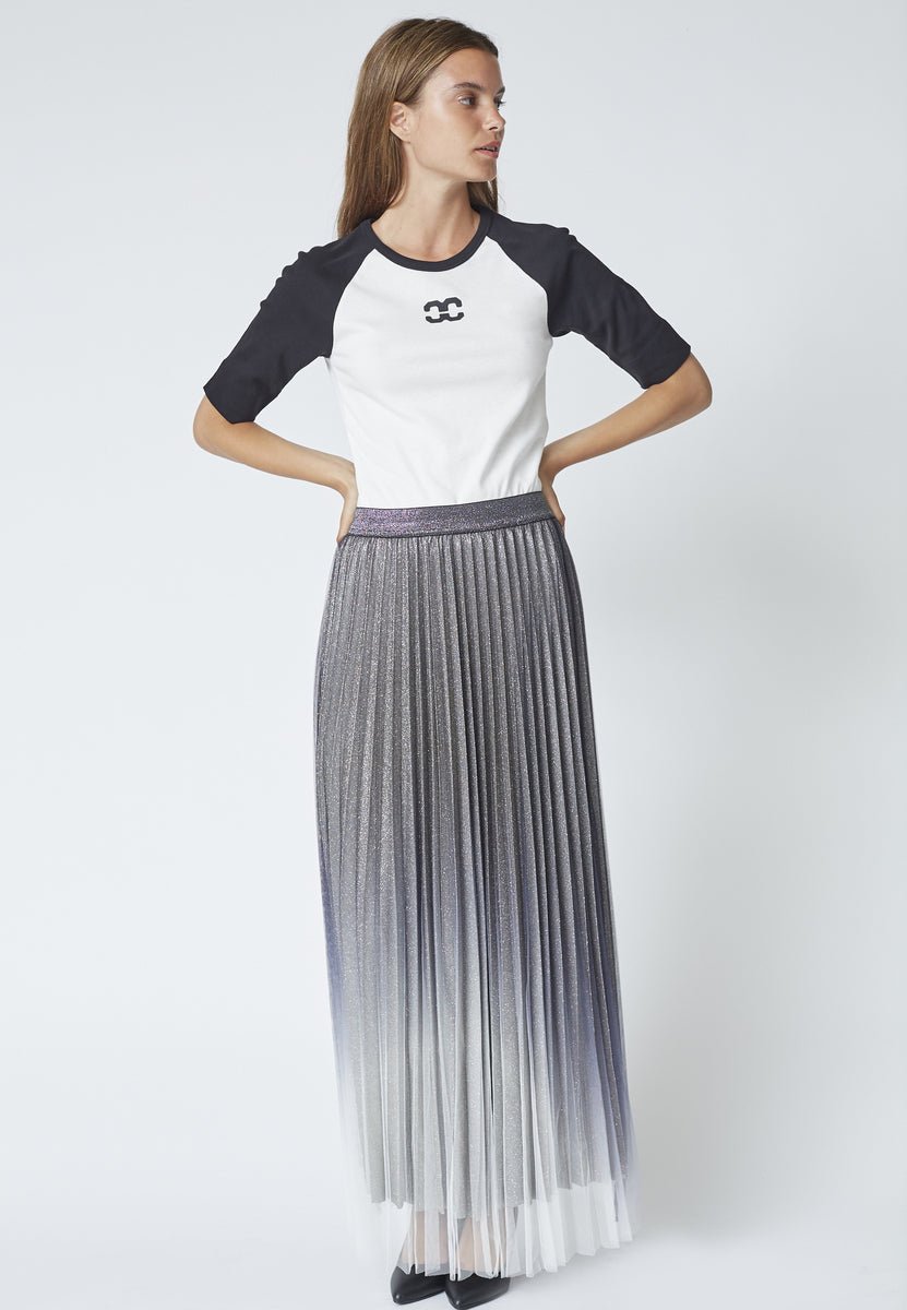 GlitterCC Plissé Skirt - Silver - Co'couture
