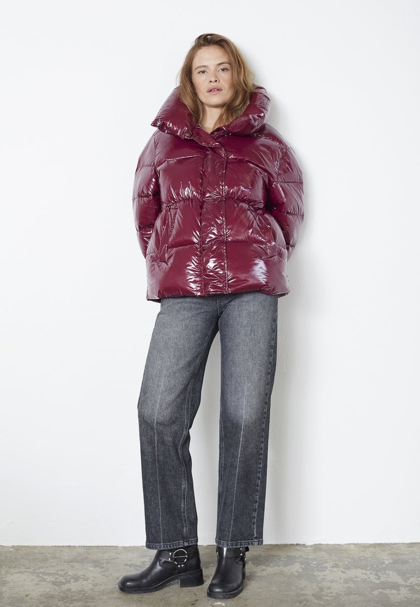 GlossyCC Puffer Jacket - Plum - Co'couture