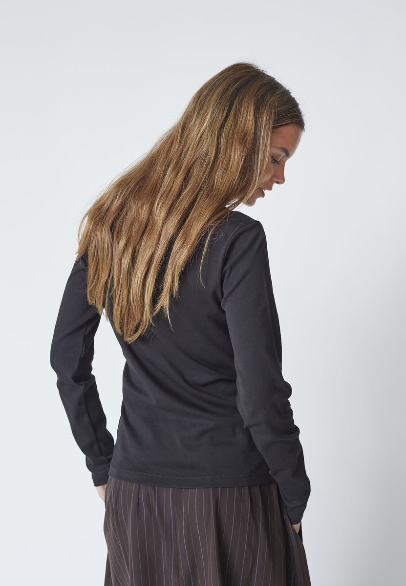 GrannyCC Embroidery LS Tee - Black - Co'couture