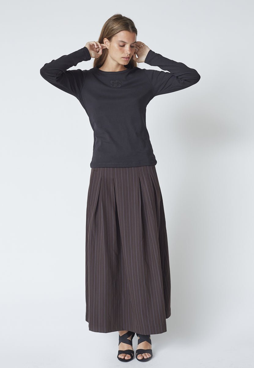 GrannyCC Embroidery LS Tee - Black - Co'couture