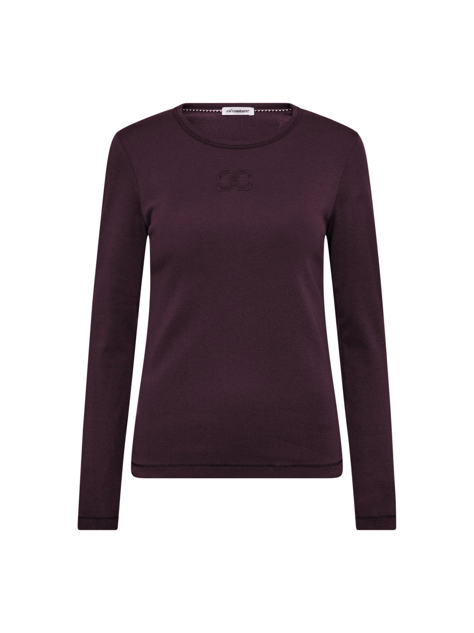GrannyCC Embroidery LS Tee - Plum - Co'couture