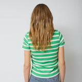 GrannyCC Gathering Stripe Tee - Off - White Green - Co'couture