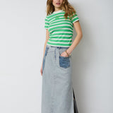 GrannyCC Gathering Stripe Tee - Off - White Green - Co'couture