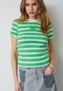 GrannyCC Gathering Stripe Tee - Off-White Green