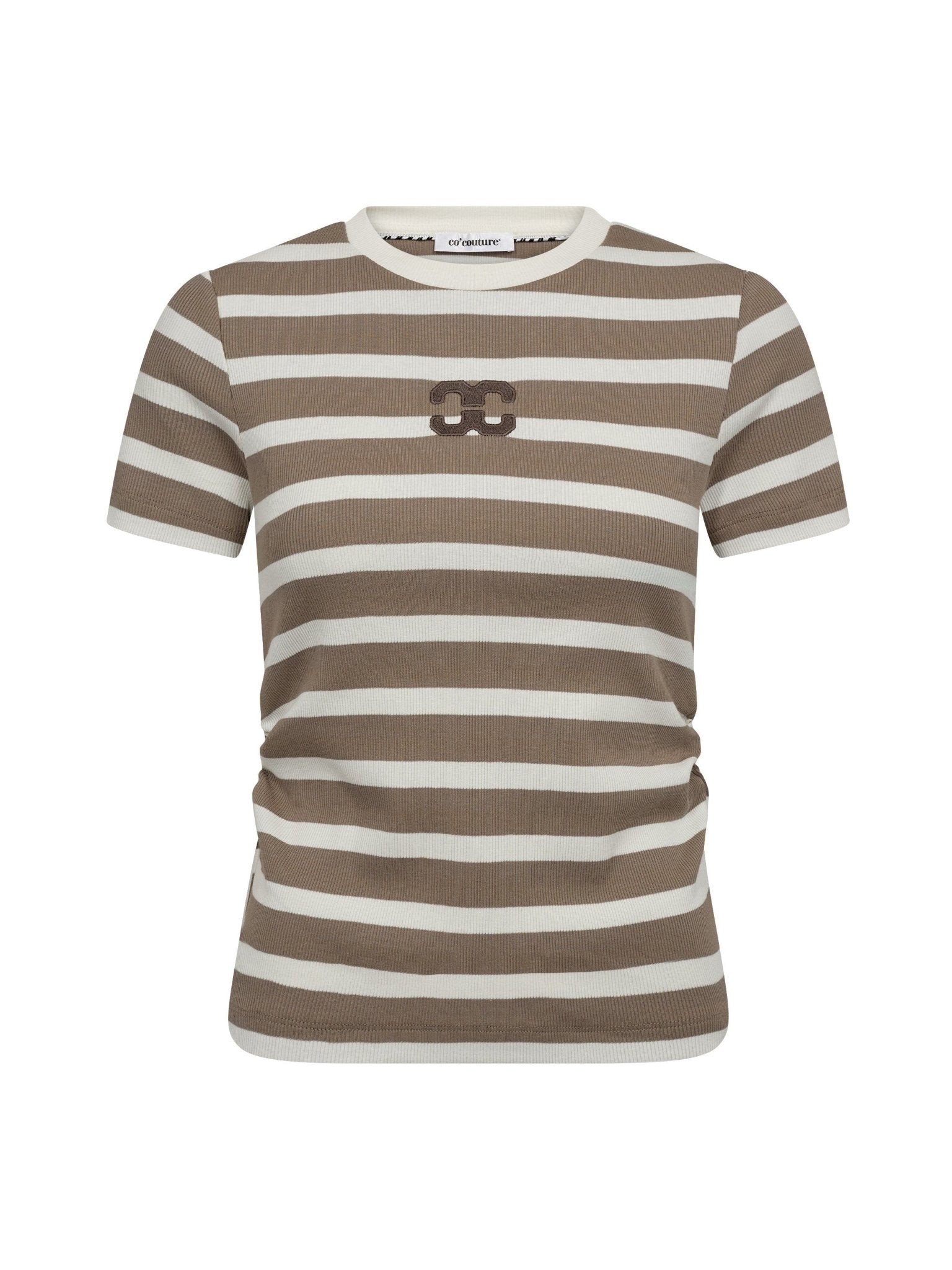 GrannyCC Gathering Stripe Tee - OffWhite/Walnut - Co'couture