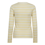 GrannyCC Rib Emb LS Blouse - OffWhite/Pastel Yellow - Co'couture