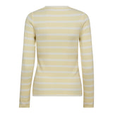 GrannyCC Rib Emb LS Blouse - OffWhite/Pastel Yellow - Co'couture
