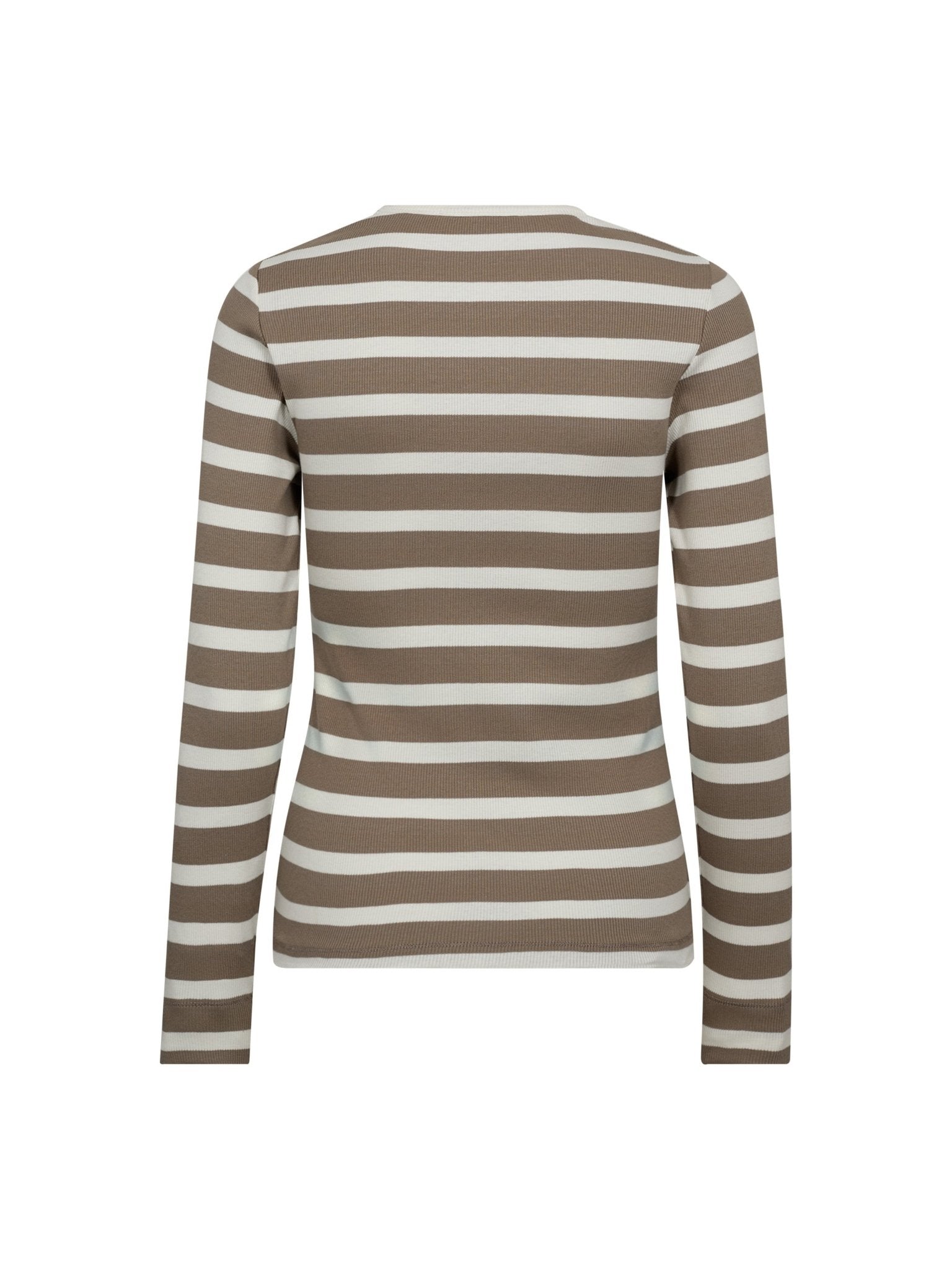 GrannyCC Rib Emb LS Blouse - OffWhite/Walnut - Co'couture