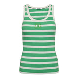 GrannyCC Rib Emb. Tank Top - Off - White Green - Co'couture
