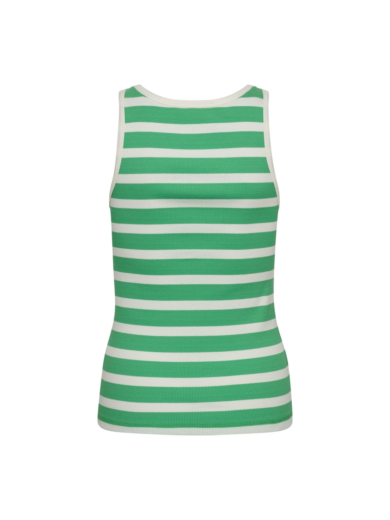 GrannyCC Rib Emb. Tank Top - Off - White Green - Co'couture