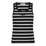 GrannyCC Rib Emb. Tank Top - OffWhite - Black - Co'couture