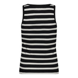 GrannyCC Rib Emb. Tank Top - OffWhite - Black - Co'couture