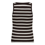 GrannyCC Rib Emb. Tank Top - OffWhite/DarkBrown - Co'couture