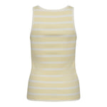 GrannyCC Rib Emb. Tank Top - OffWhite/Pastel Yellow - Co'couture
