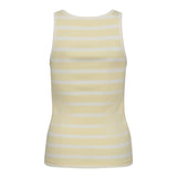 GrannyCC Rib Emb. Tank Top - OffWhite/Pastel Yellow - Co'couture