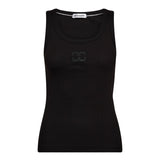 GrannyCC Rib Solid Emb Tank - Black - Co'couture
