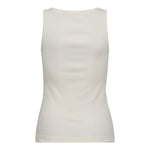 GrannyCC Rib Solid Emb Tank - White - Co'couture