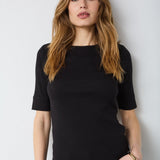 GrannyCC Rib SS O - Tee - Black - Co'couture