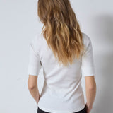 GrannyCC Rib SS O - Tee - Off white - Co'couture