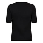 GrannyCC Rib SS V - Tee - Black - Co'couture