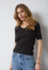 GrannyCC Rib SS V-Tee - Black