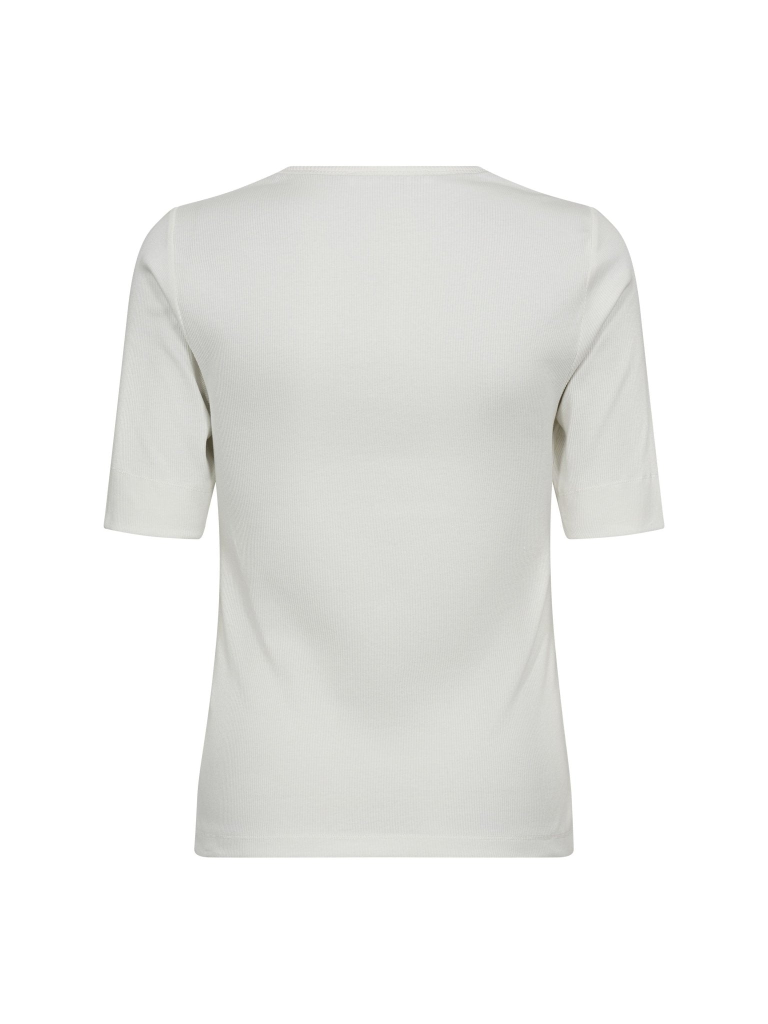 GrannyCC Rib SS V - Tee - Off white - Co'couture