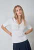 GrannyCC Rib SS V-Tee - Off white